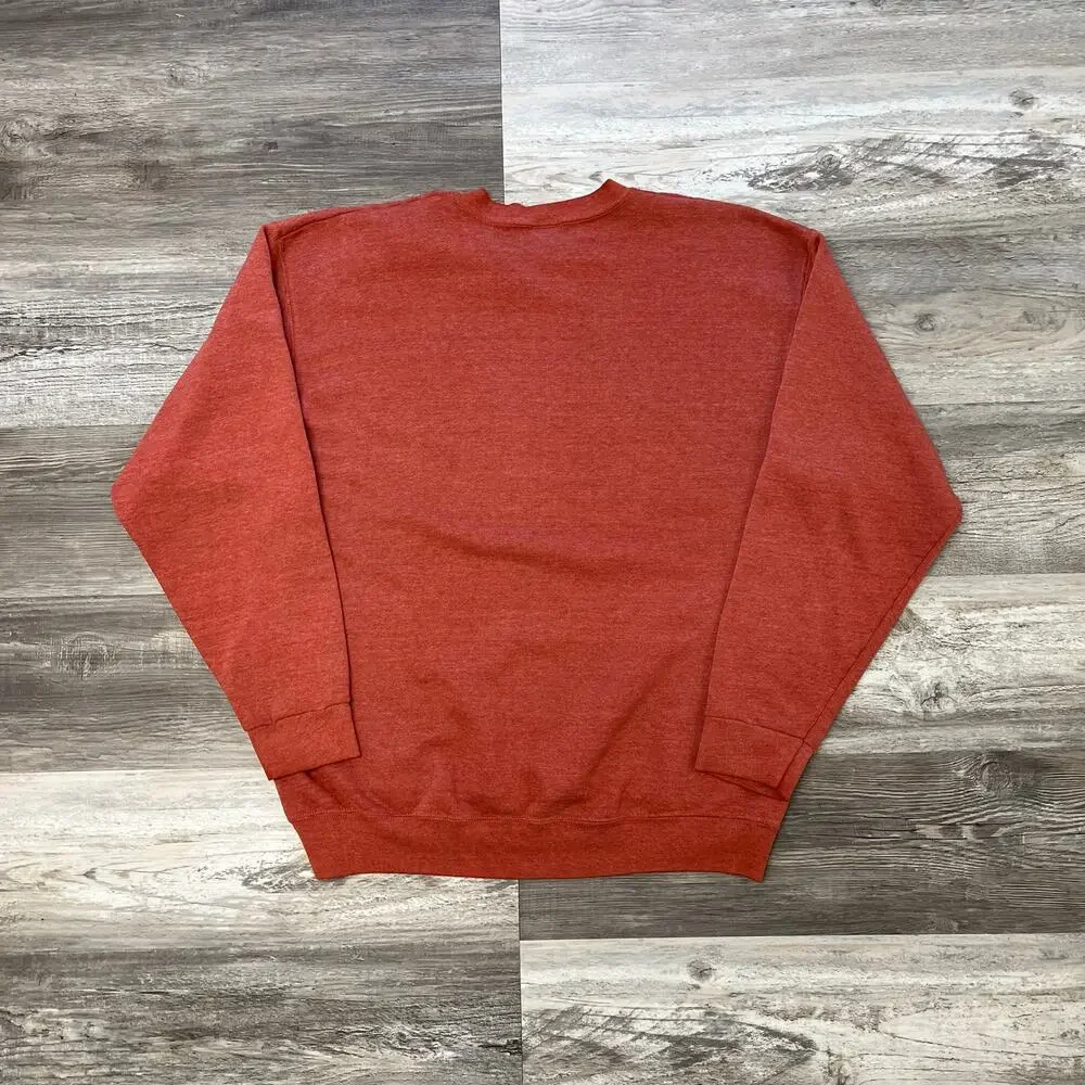Vintage 90s Oneita Brown West Virginia Mens XL Pullover Sweatshirt Spellout - Picture 2 of 6